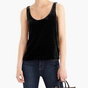 NWT J.Crew Black Velvet Tank Tall 10